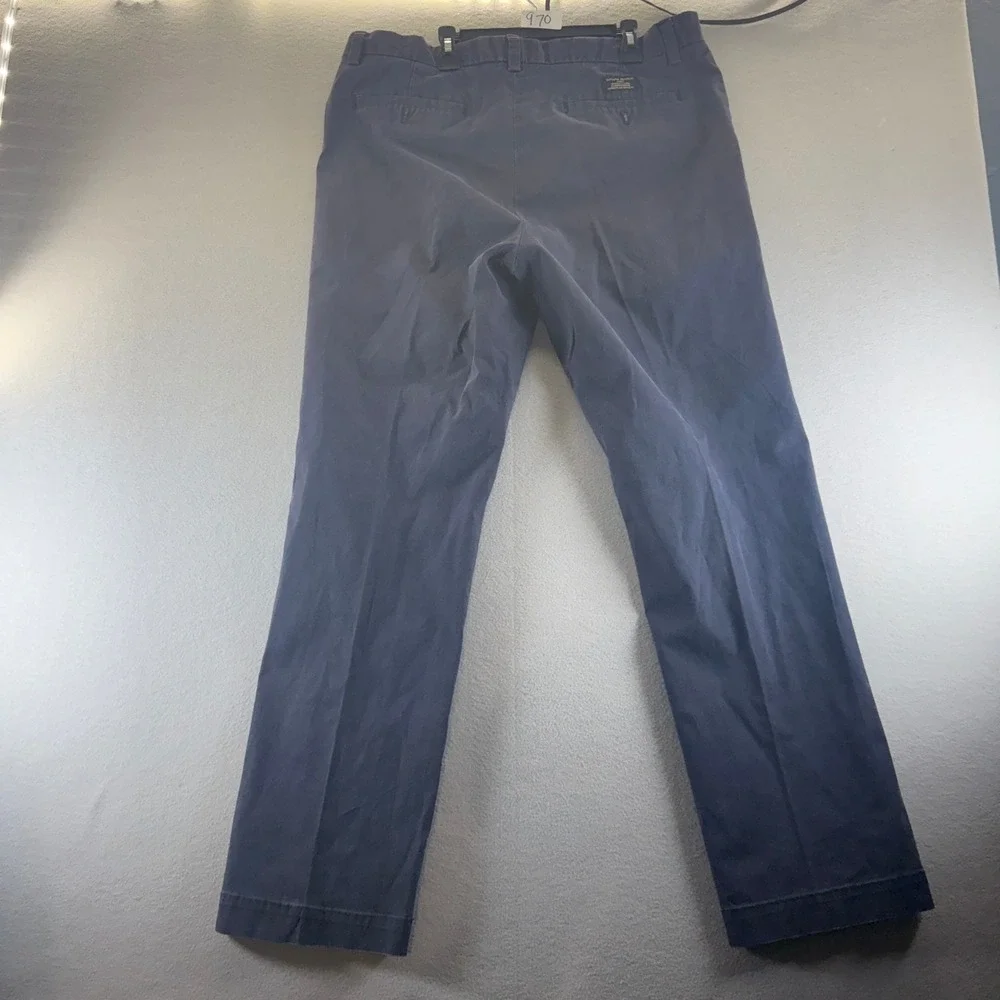 Banana Republic Emerson Chino Navy Blue Straight Leg Pants Mens 35x32